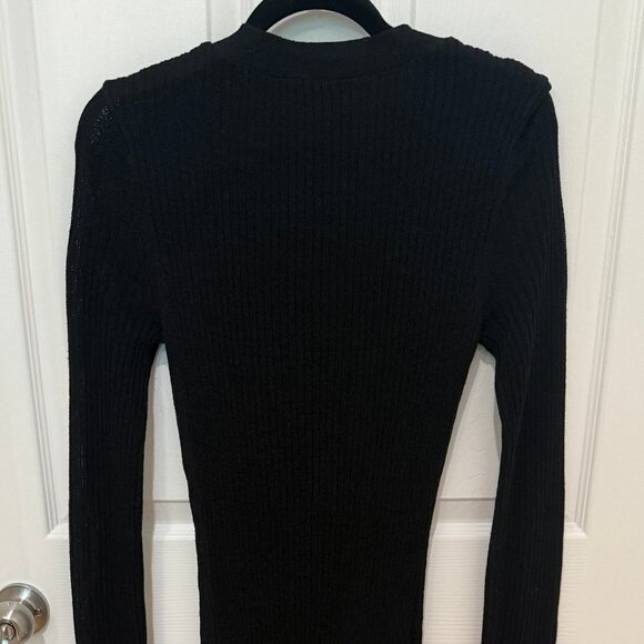 STAUD NEREUS MOTHER OF PEARL BUTTONS RIBBED SWEATER DRESS NEW WITH TAGS (NWT) - Picture 6 of 11